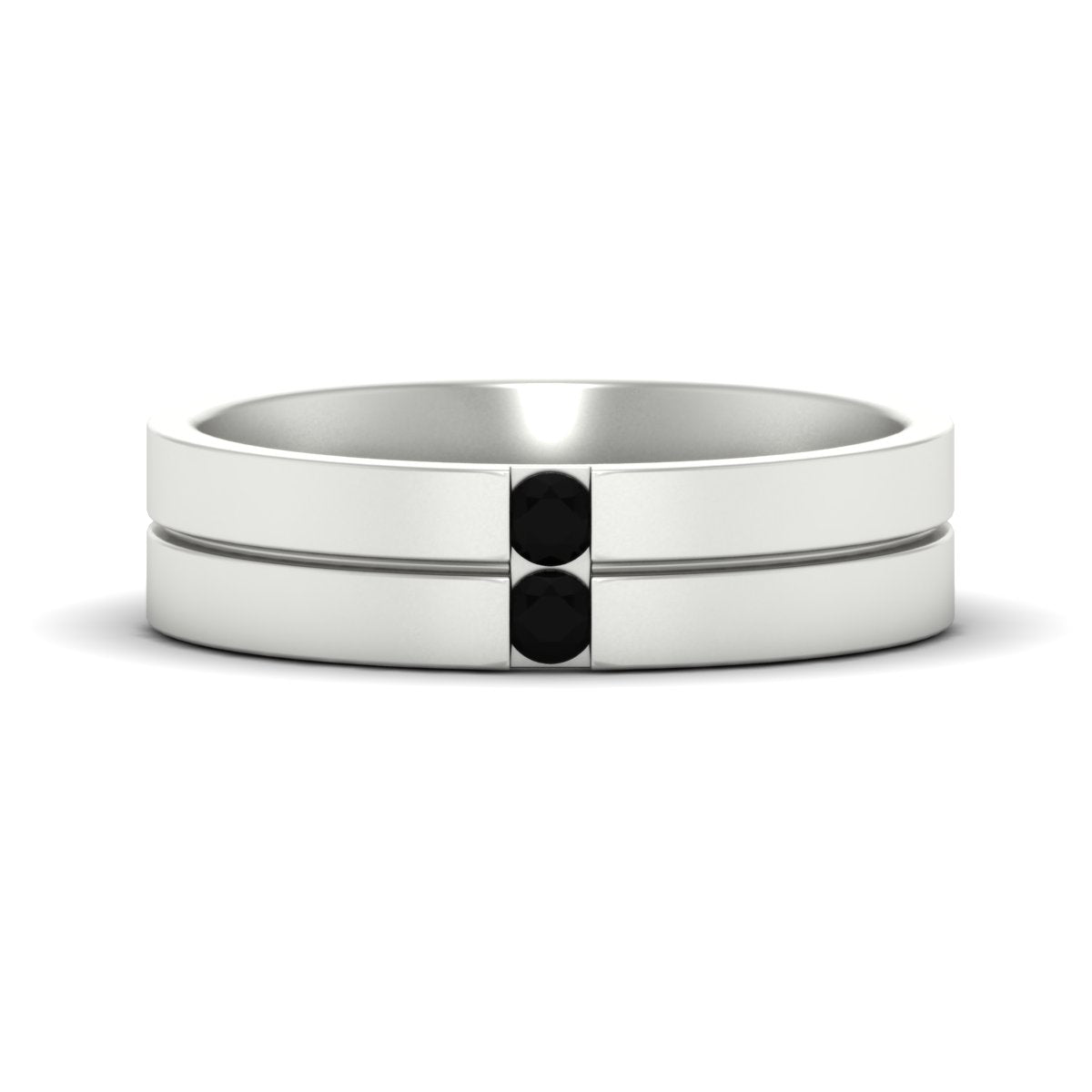 Men’s Two-Stone Channel-Set Diamond Band