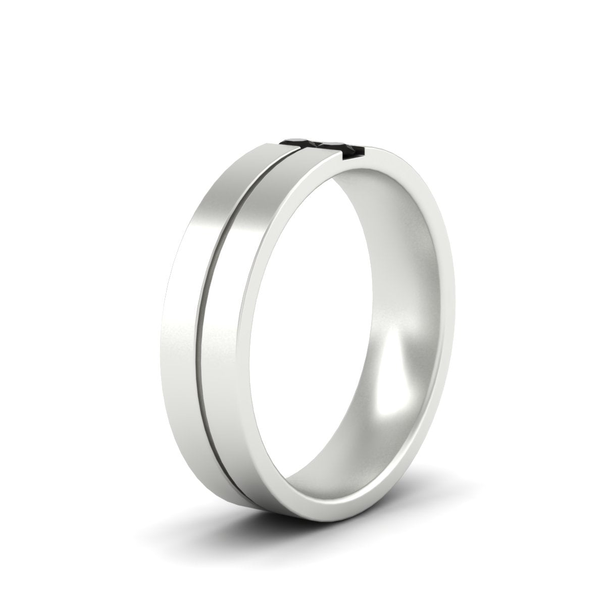 Men’s Two-Stone Channel-Set Diamond Band
