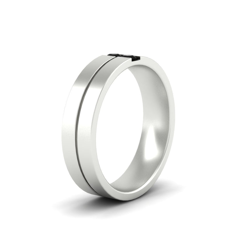 Men’s Two-Stone Channel-Set Diamond Band