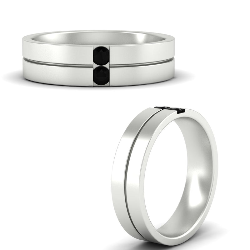 Men’s Two-Stone Channel-Set Diamond Band