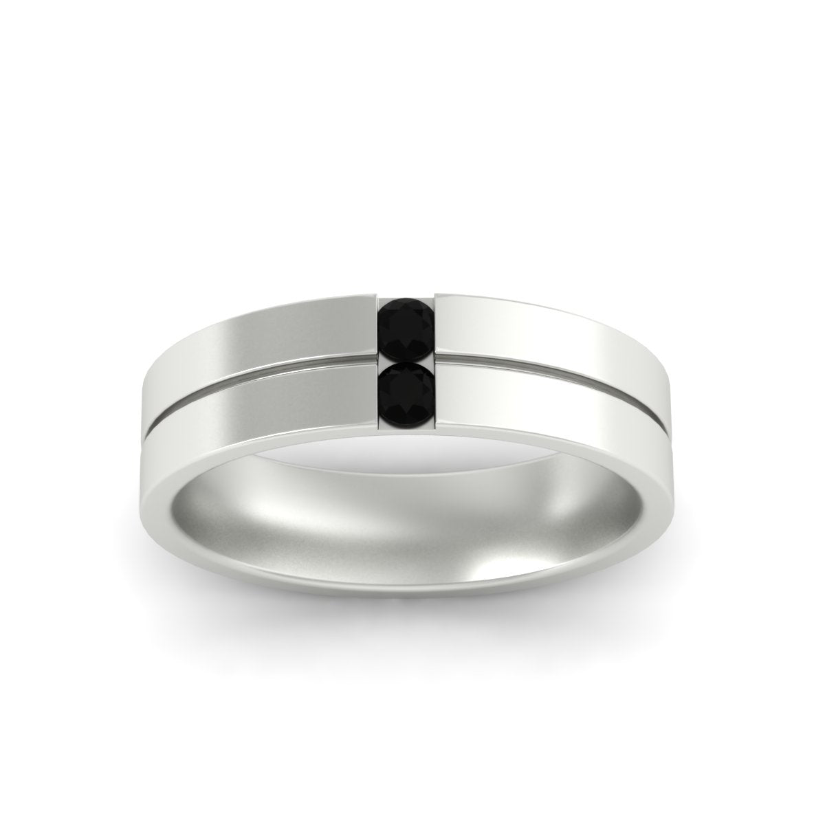 Men’s Two-Stone Channel-Set Diamond Band