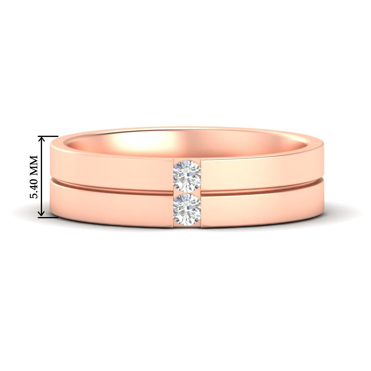 Men’s Two-Stone Channel-Set Diamond Band
