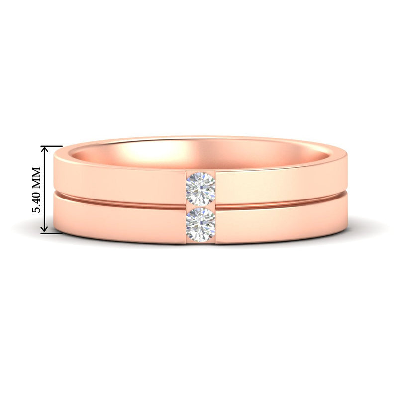 Men’s Two-Stone Channel-Set Diamond Band