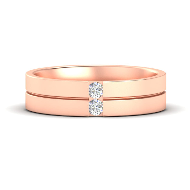 Men’s Two-Stone Channel-Set Diamond Band