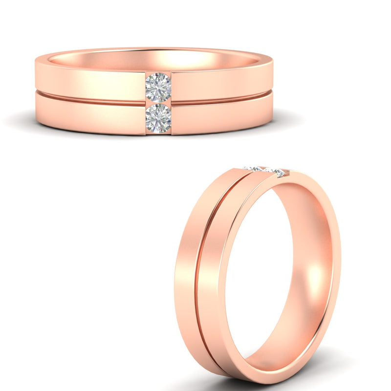 Men’s Two-Stone Channel-Set Diamond Band