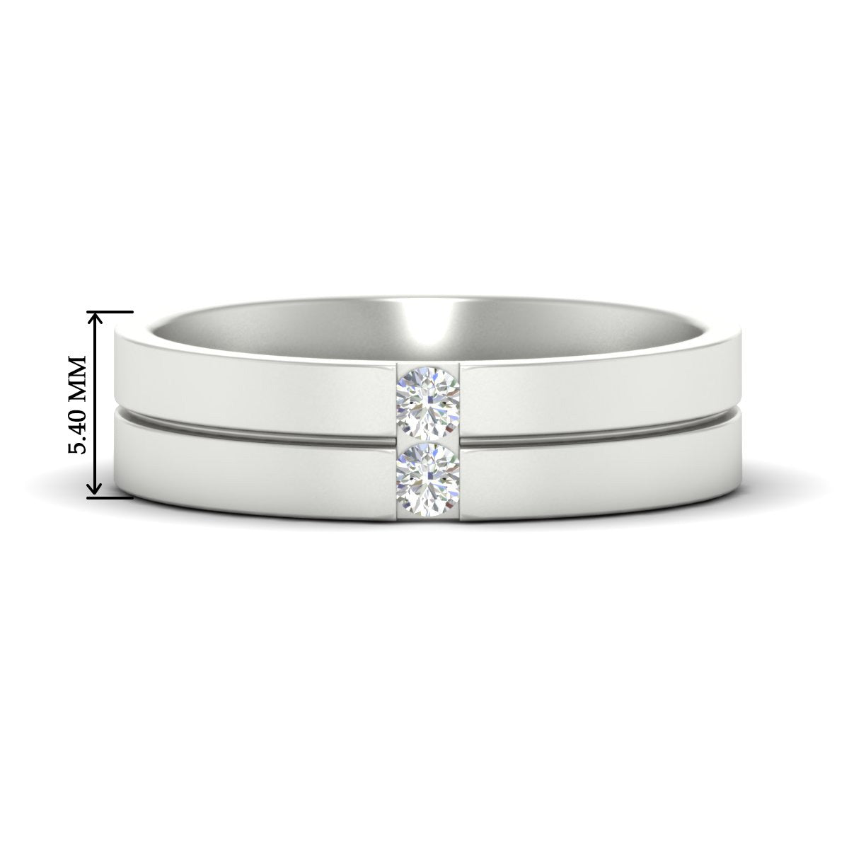 Men’s Two-Stone Channel-Set Diamond Band