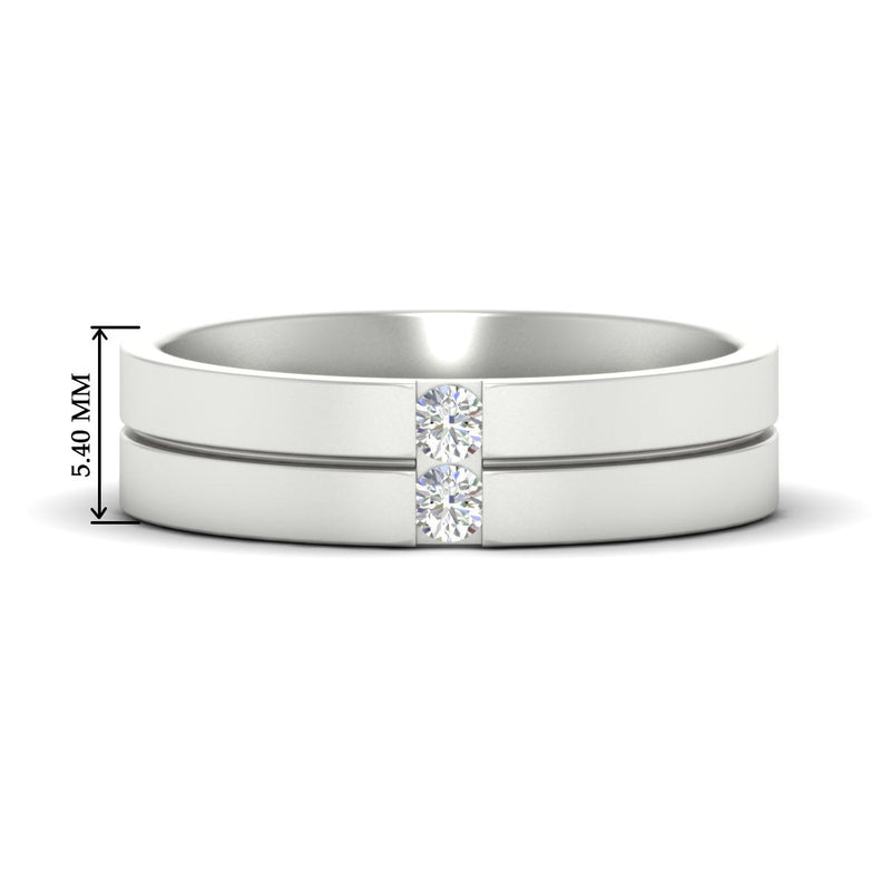Men’s Two-Stone Channel-Set Diamond Band