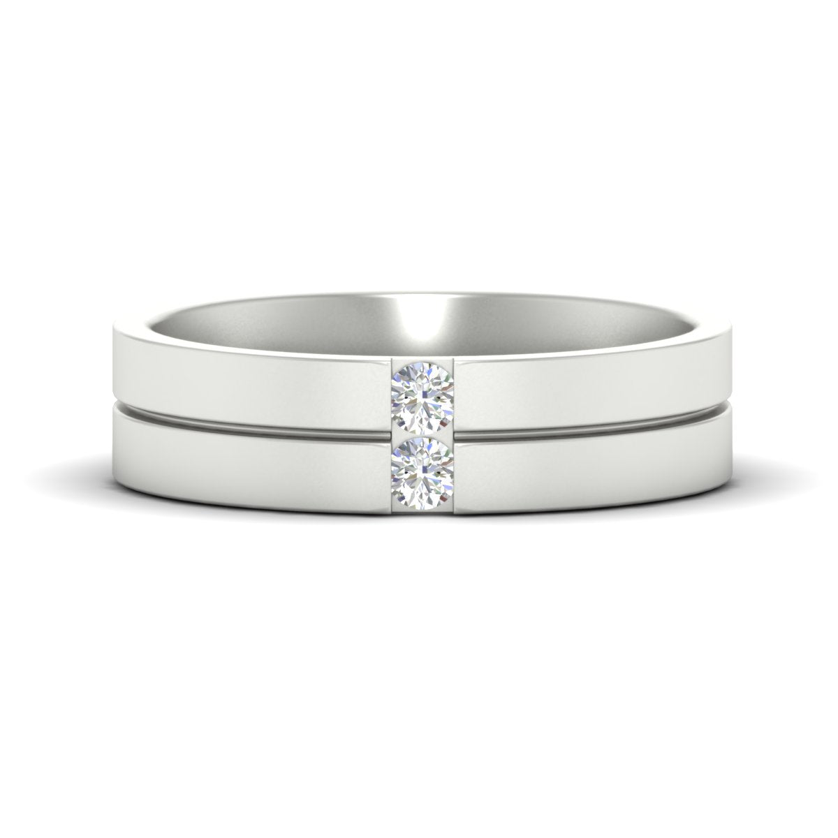 Men’s Two-Stone Channel-Set Diamond Band