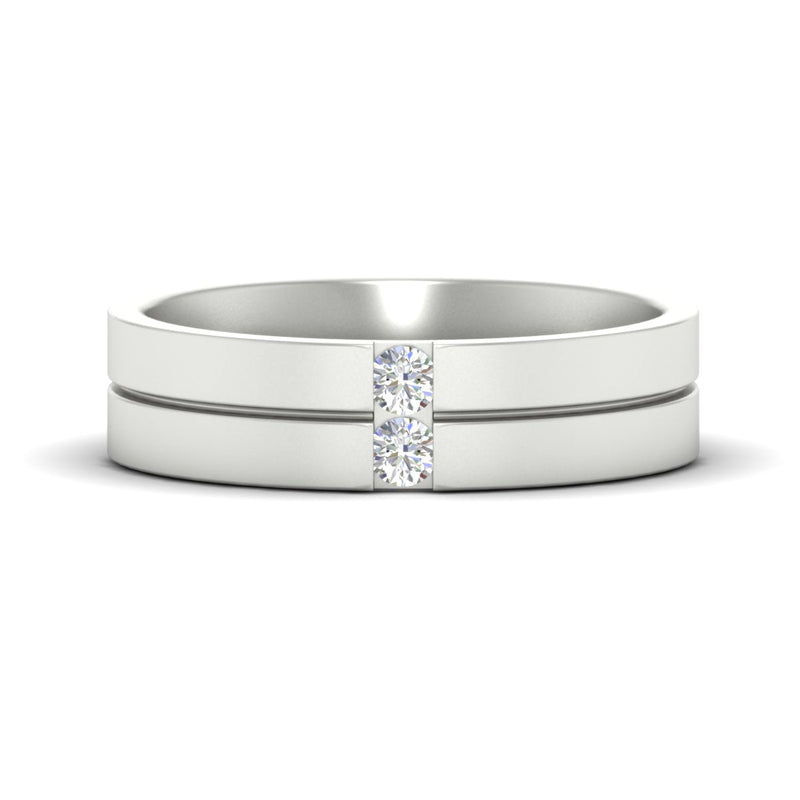 Men’s Two-Stone Channel-Set Diamond Band