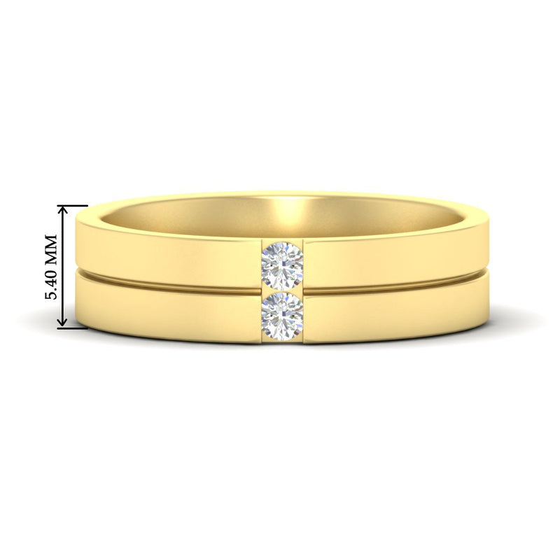 Men’s Two-Stone Channel-Set Diamond Band