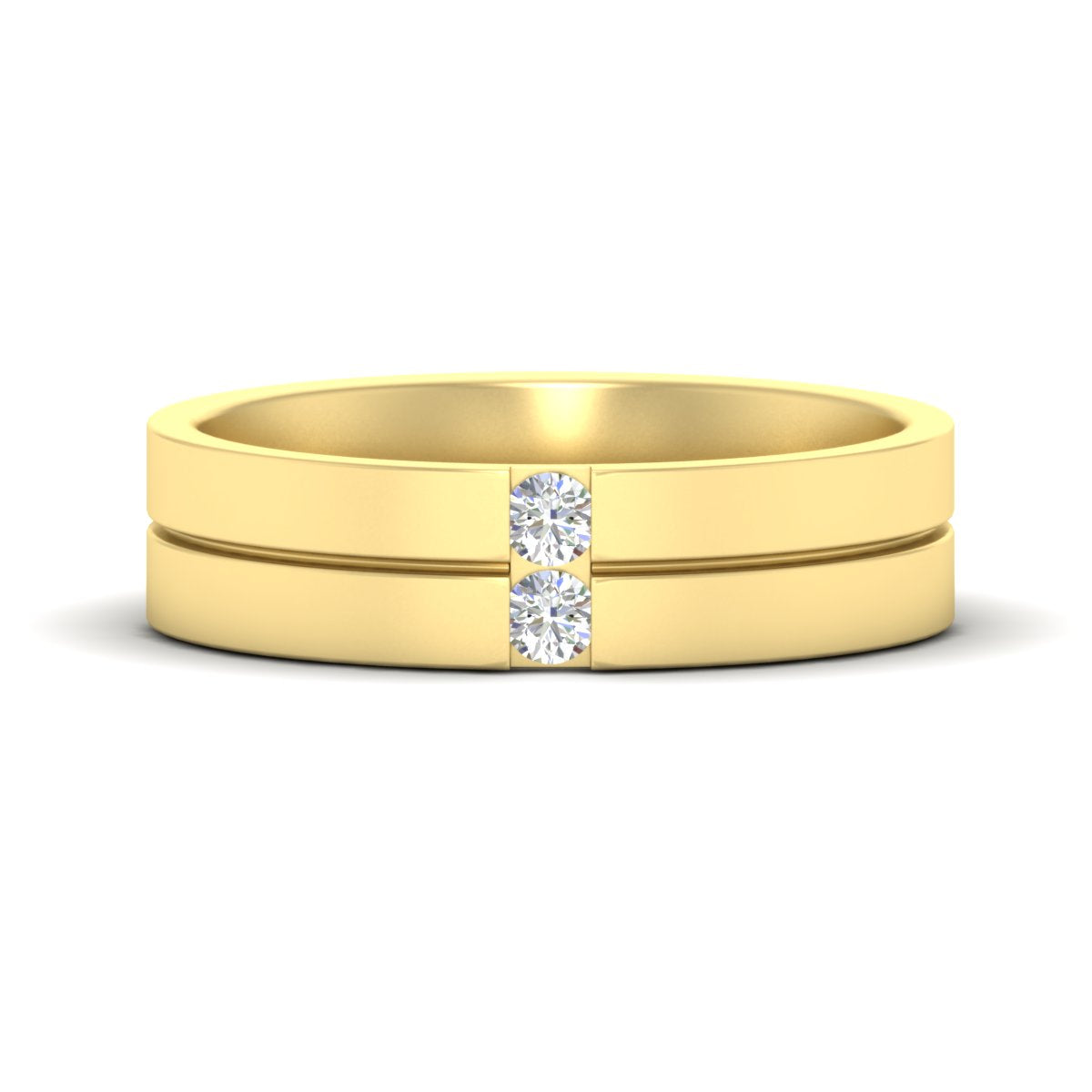 Men’s Two-Stone Channel-Set Diamond Band
