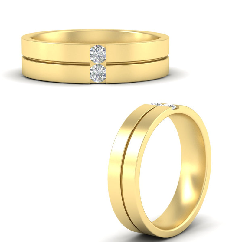 Men’s Two-Stone Channel-Set Diamond Band