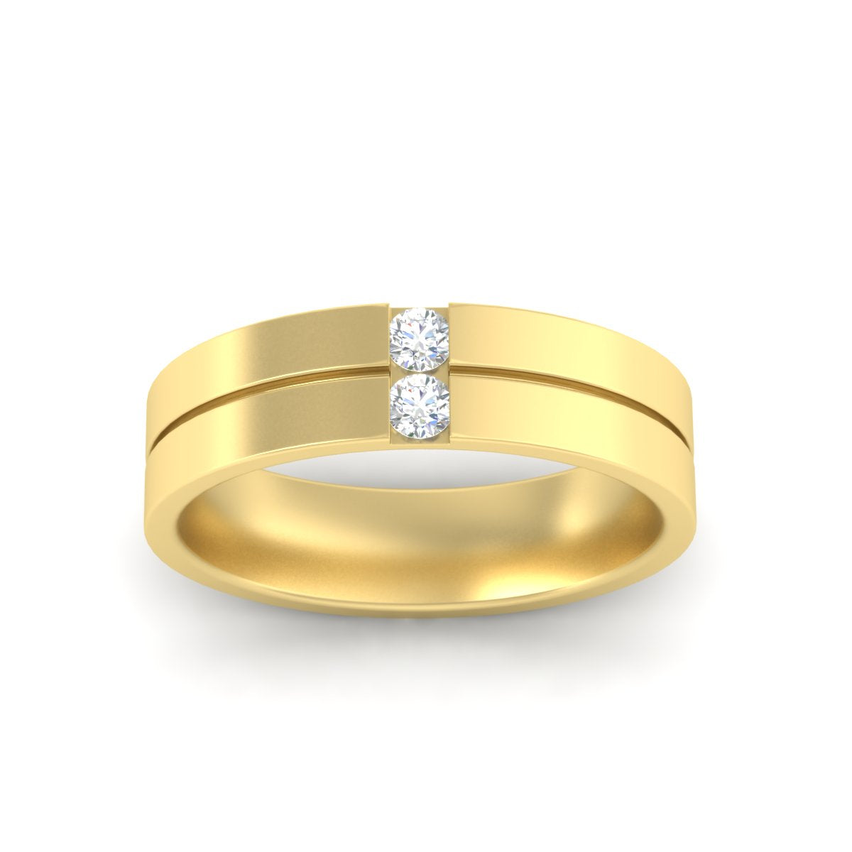 Men’s Two-Stone Channel-Set Diamond Band