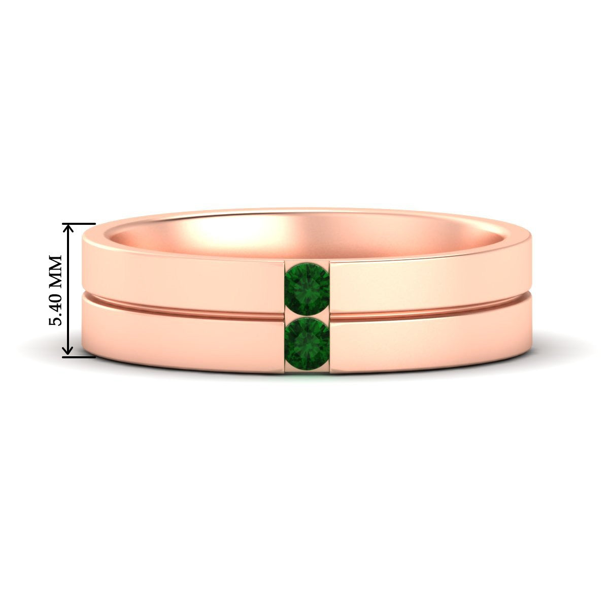 Men’s Two-Stone Channel-Set Diamond Band