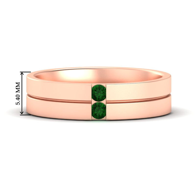 Men’s Two-Stone Channel-Set Diamond Band