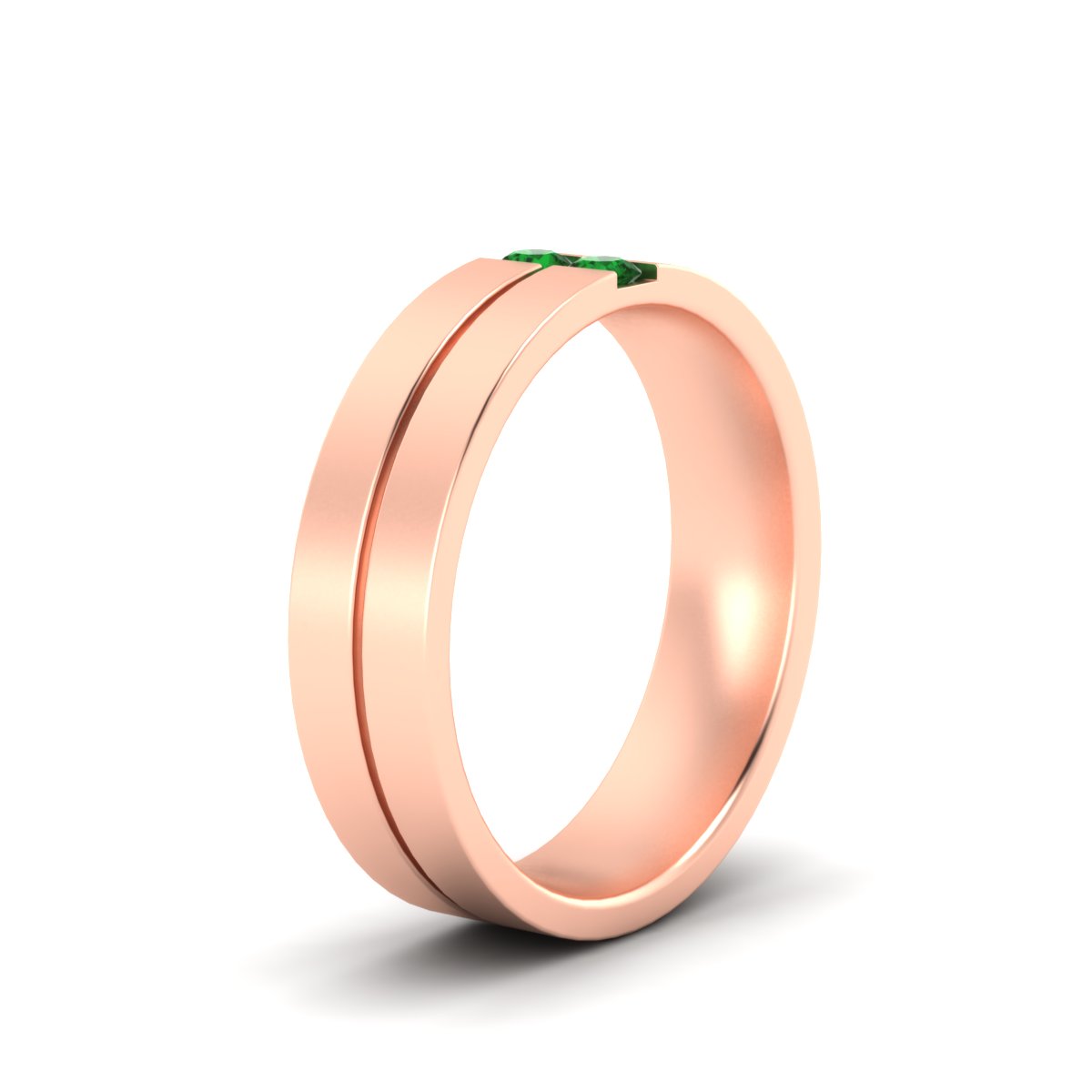Men’s Two-Stone Channel-Set Diamond Band