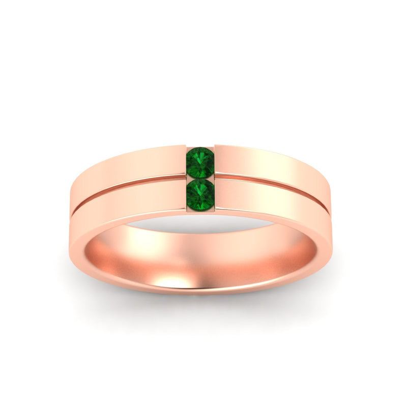 Men’s Two-Stone Channel-Set Diamond Band