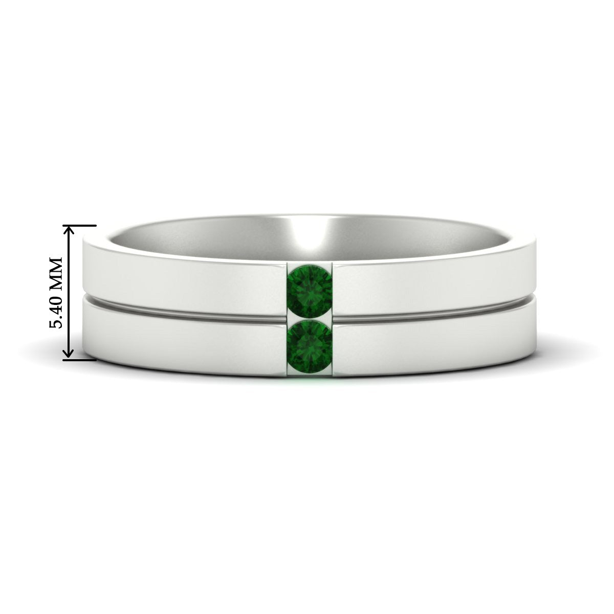 Men’s Two-Stone Channel-Set Diamond Band