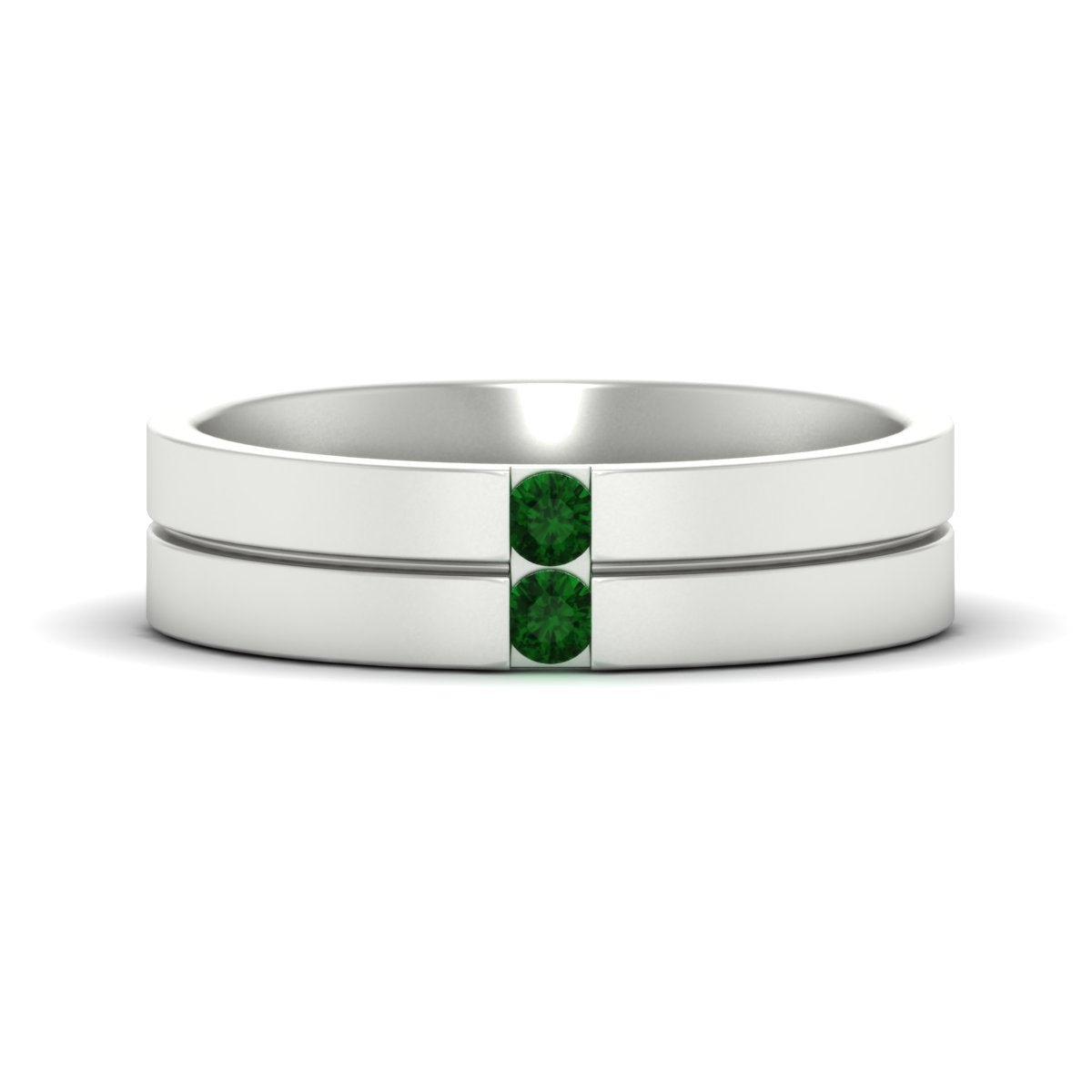 Men’s Two-Stone Channel-Set Diamond Band
