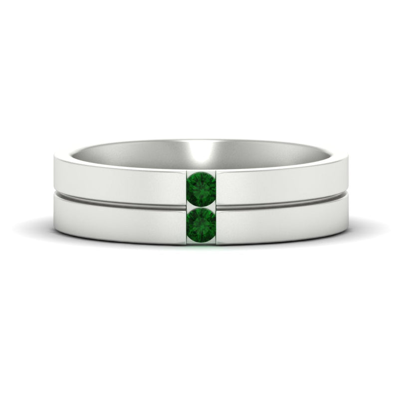 Men’s Two-Stone Channel-Set Diamond Band