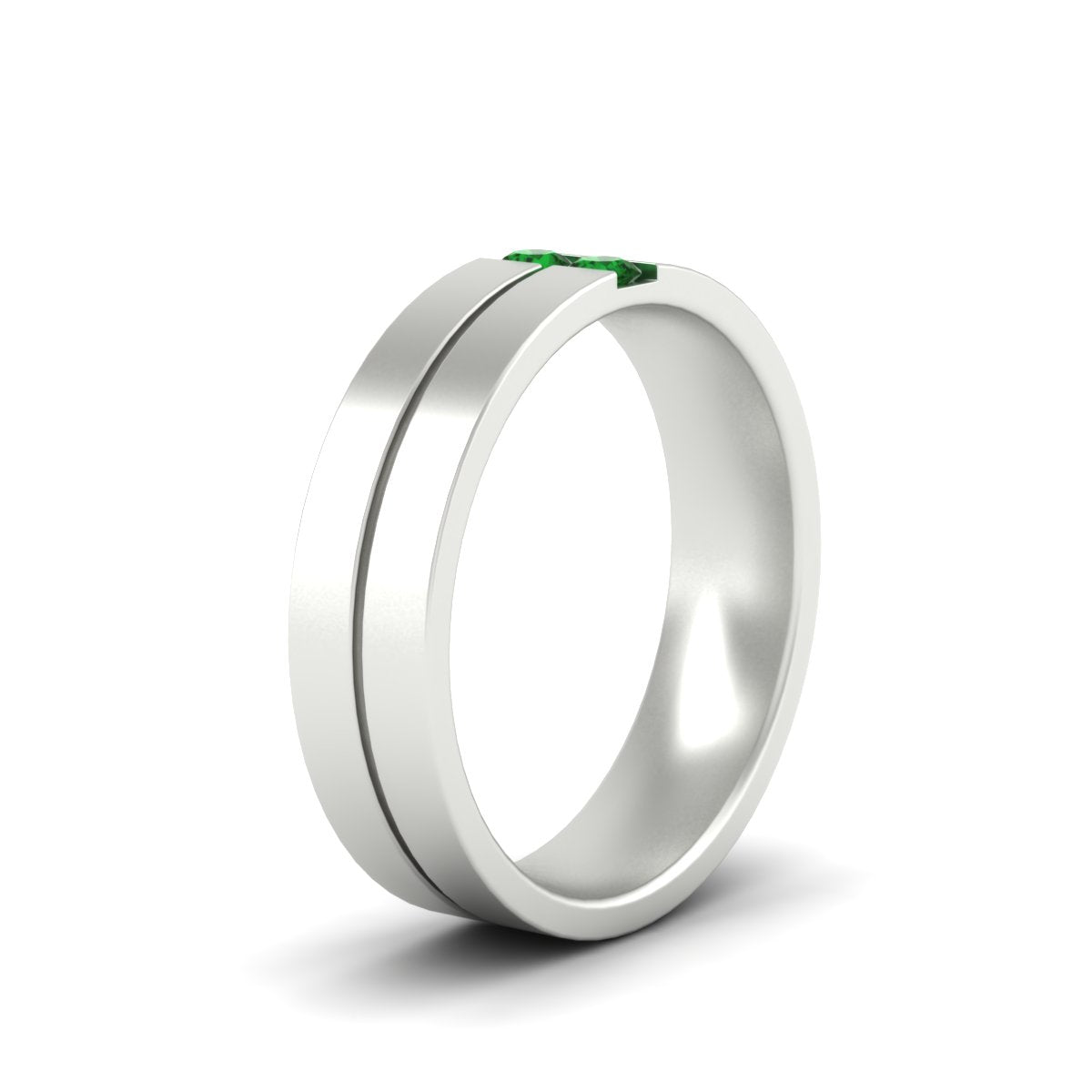 Men’s Two-Stone Channel-Set Diamond Band