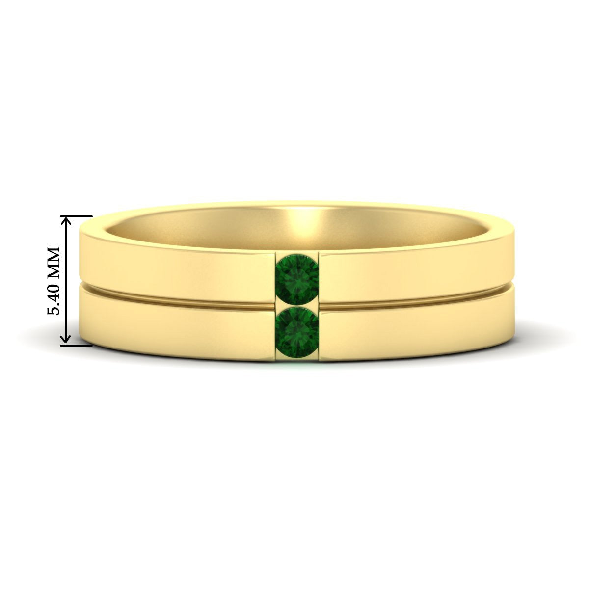 Men’s Two-Stone Channel-Set Diamond Band
