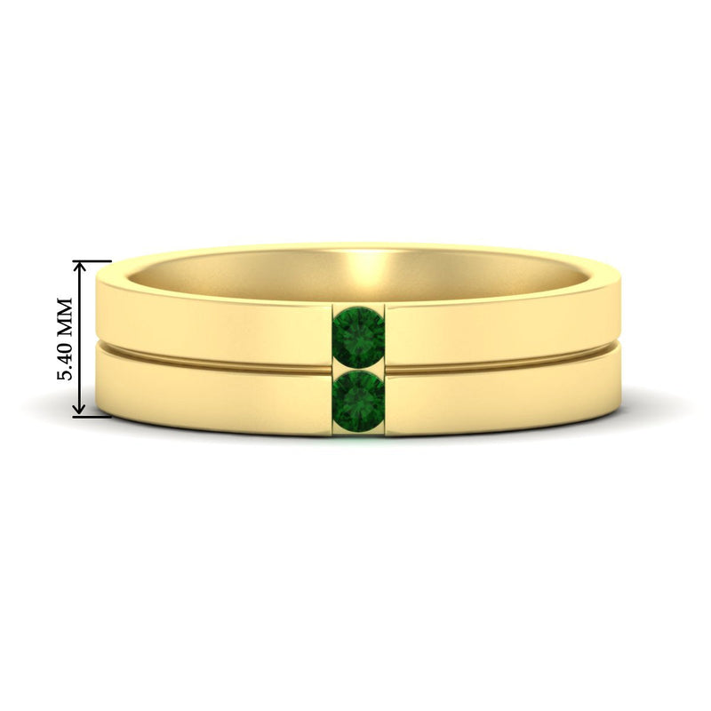 Men’s Two-Stone Channel-Set Diamond Band