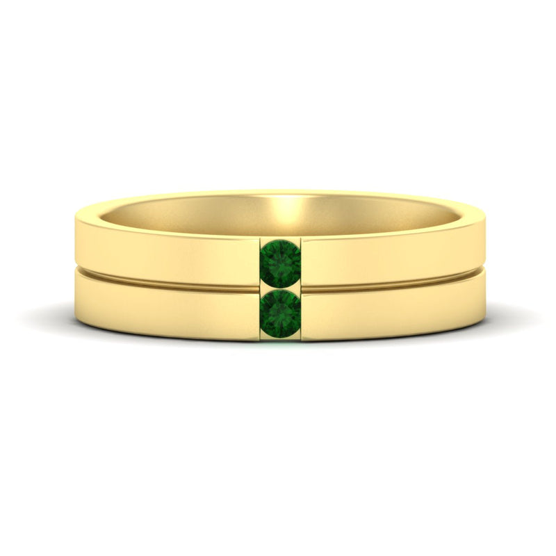 Men’s Two-Stone Channel-Set Diamond Band