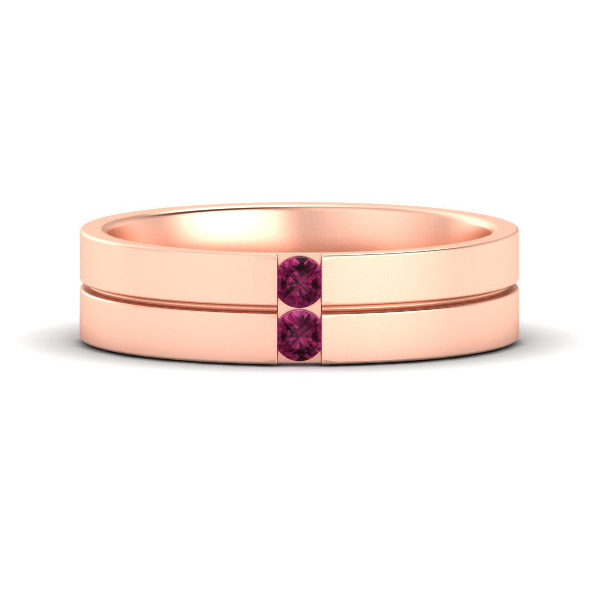 Men’s Two-Stone Channel-Set Diamond Band