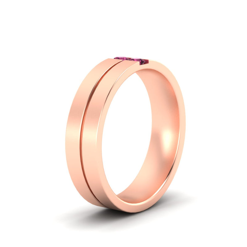 Men’s Two-Stone Channel-Set Diamond Band