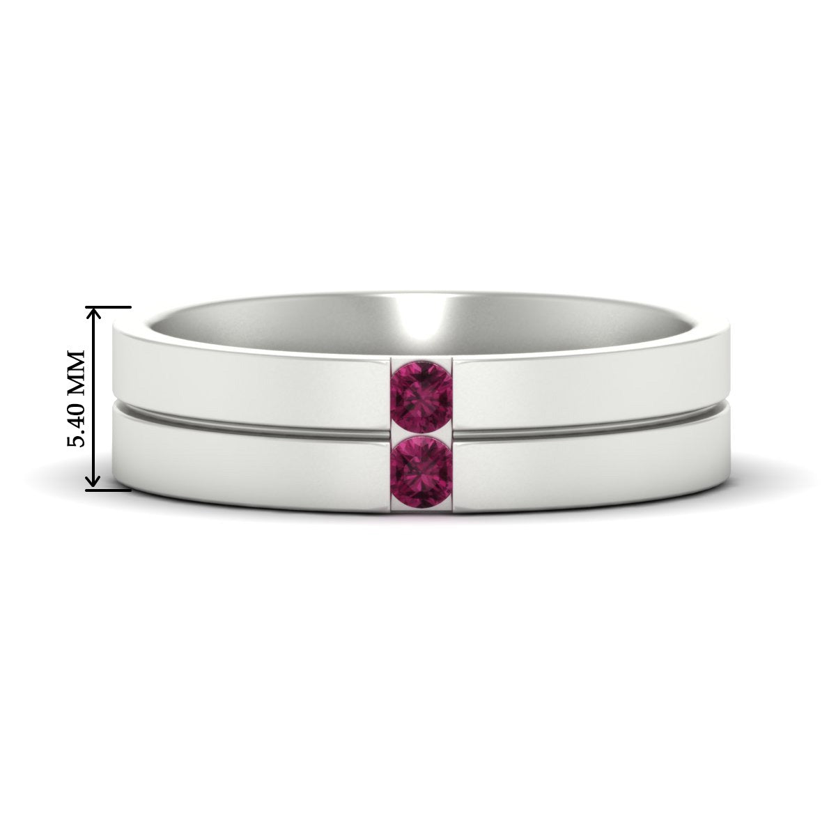 Men’s Two-Stone Channel-Set Diamond Band