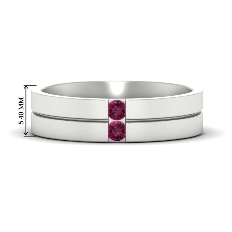 Men’s Two-Stone Channel-Set Diamond Band