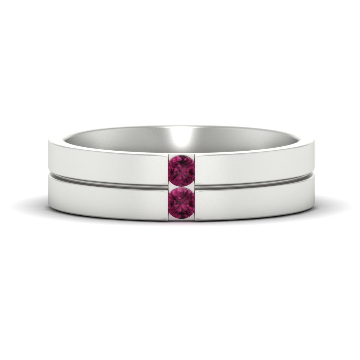 Men’s Two-Stone Channel-Set Diamond Band