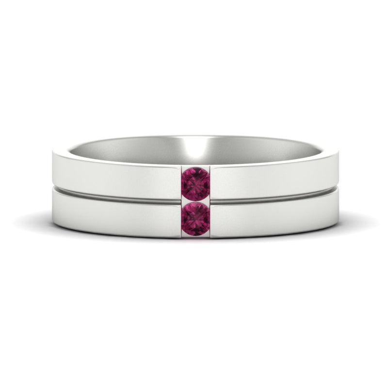 Men’s Two-Stone Channel-Set Diamond Band