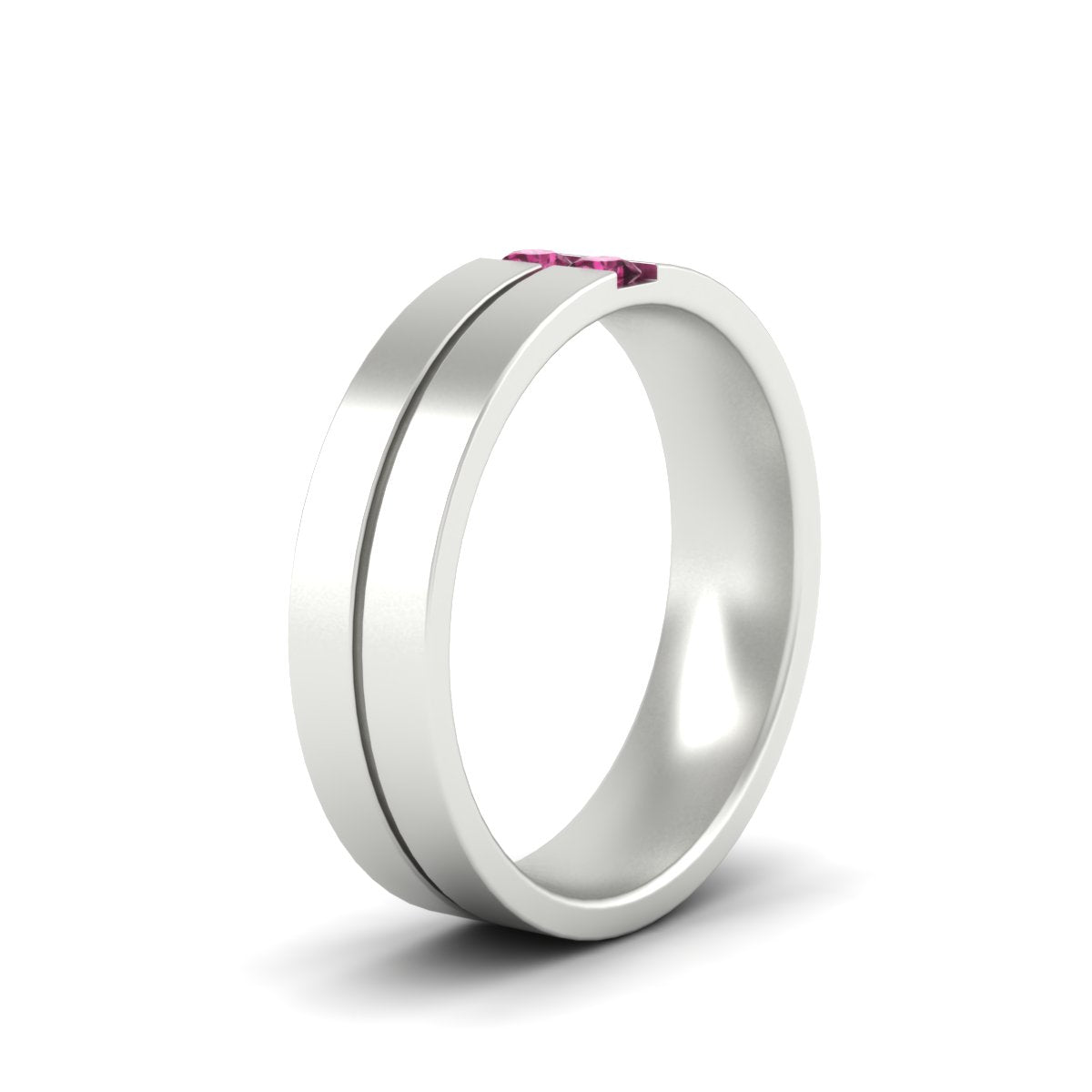 Men’s Two-Stone Channel-Set Diamond Band