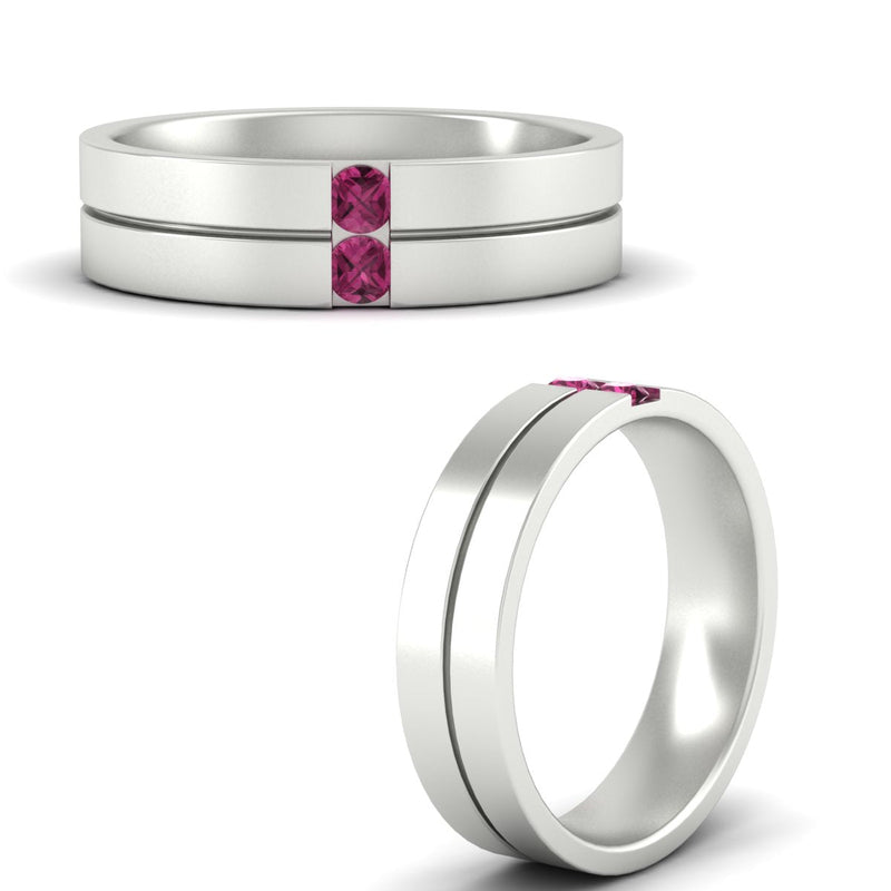 Men’s Two-Stone Channel-Set Diamond Band