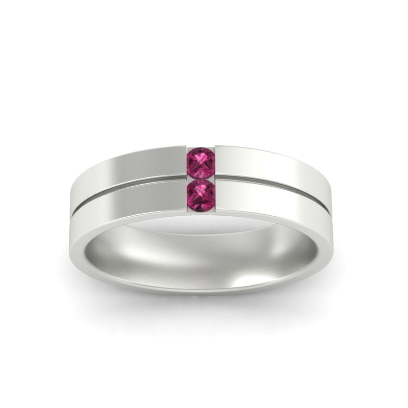 Men’s Two-Stone Channel-Set Diamond Band