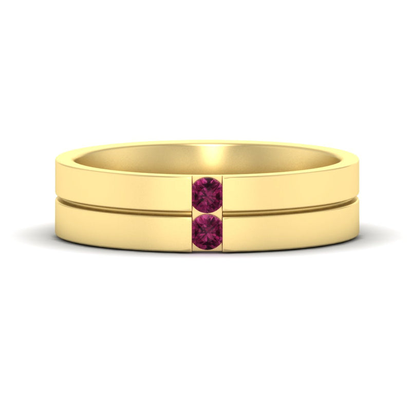 Men’s Two-Stone Channel-Set Diamond Band