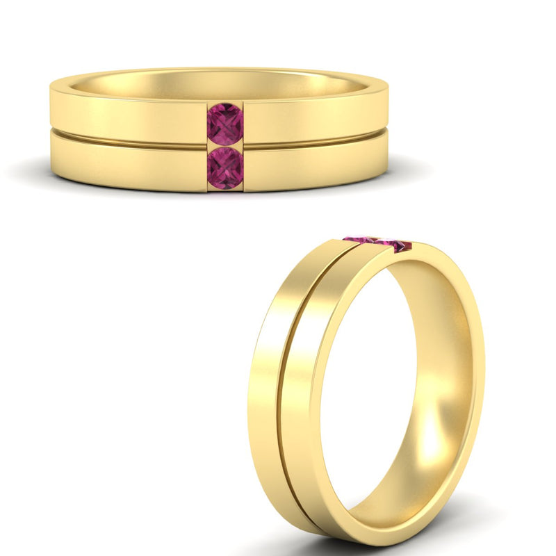 Men’s Two-Stone Channel-Set Diamond Band