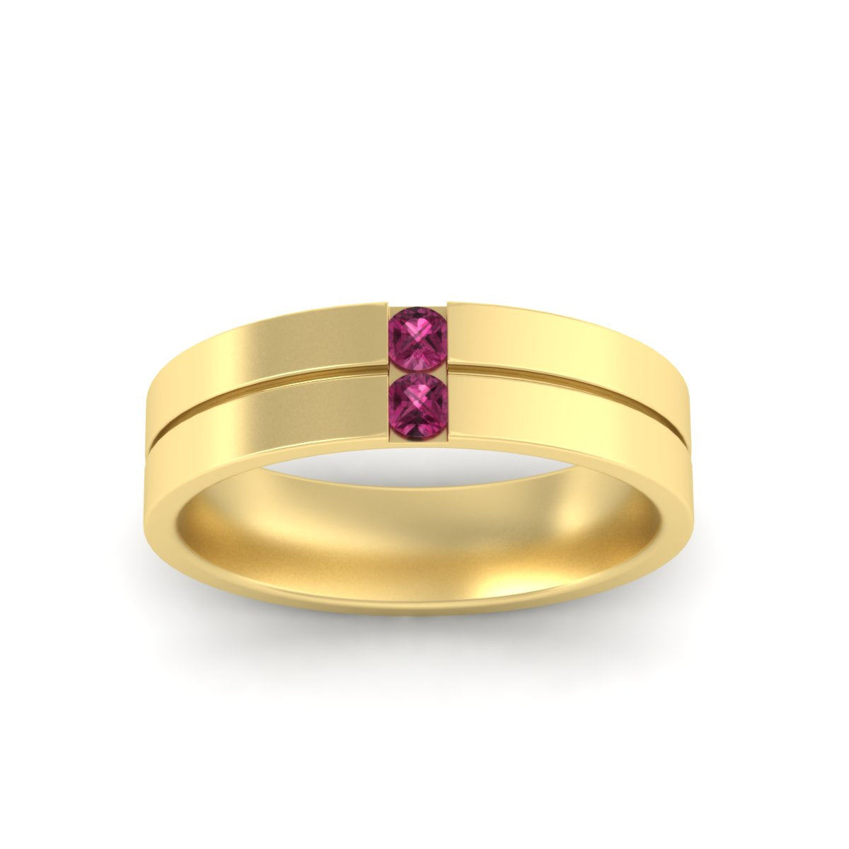Men’s Two-Stone Channel-Set Diamond Band