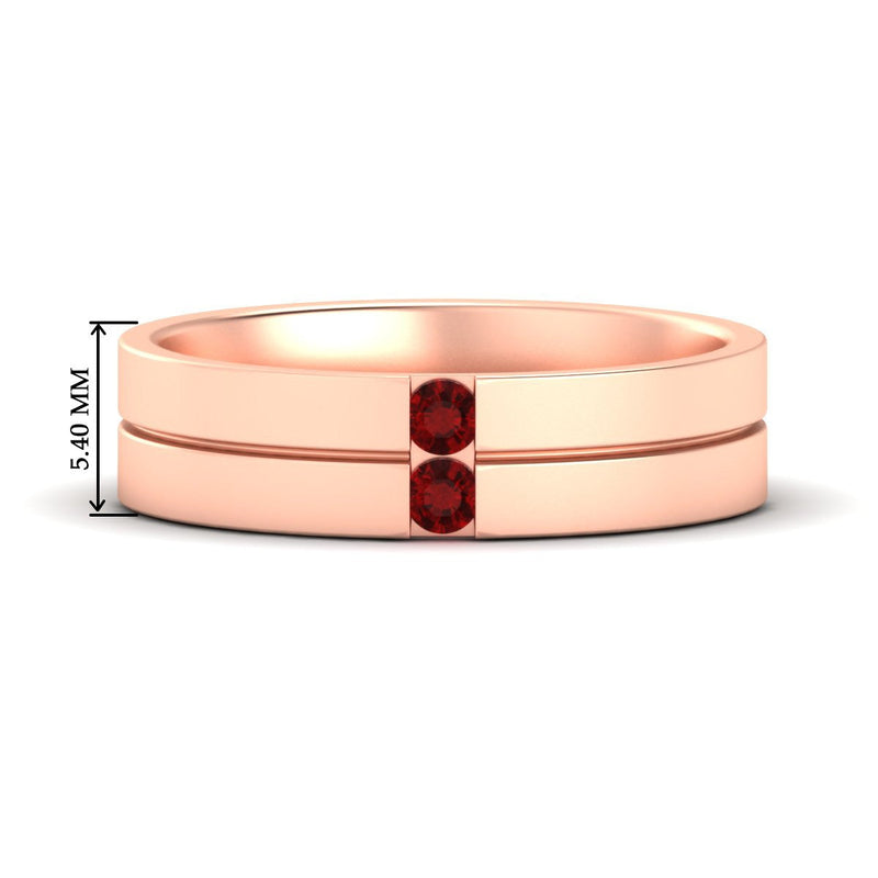 Men’s Two-Stone Channel-Set Diamond Band