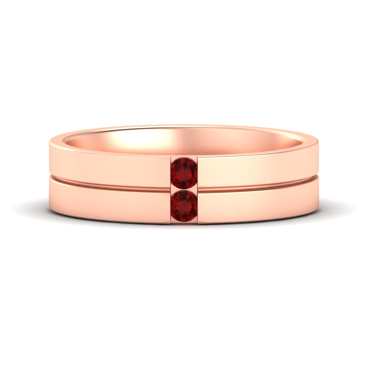 Men’s Two-Stone Channel-Set Diamond Band