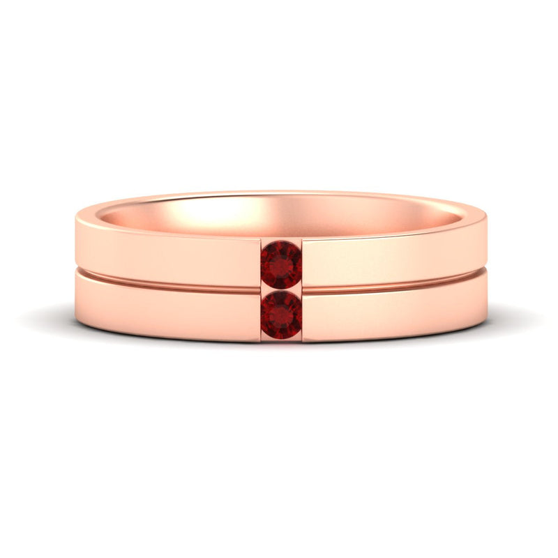 Men’s Two-Stone Channel-Set Diamond Band