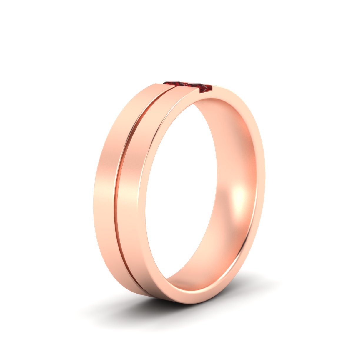 Men’s Two-Stone Channel-Set Diamond Band