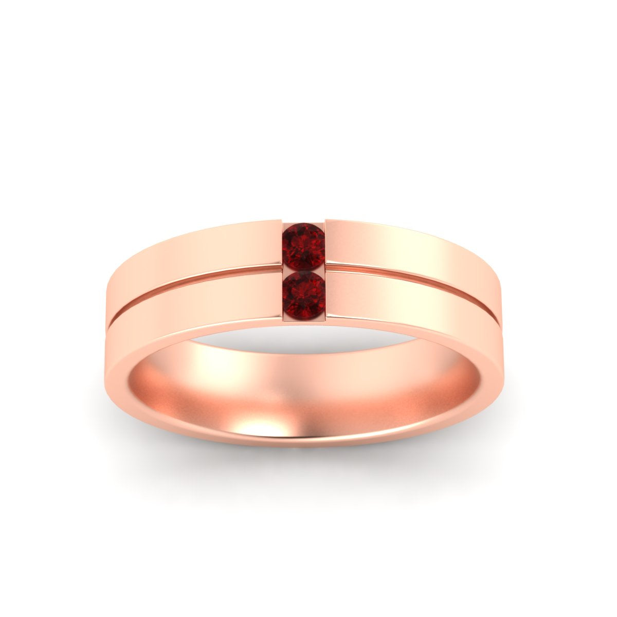 Men’s Two-Stone Channel-Set Diamond Band