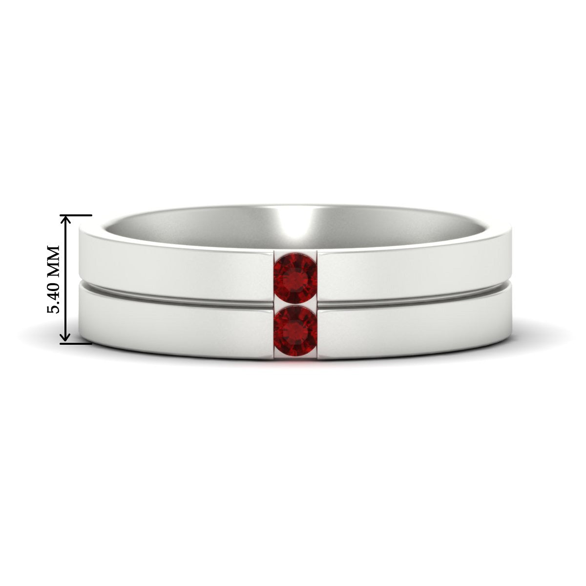 Men’s Two-Stone Channel-Set Diamond Band