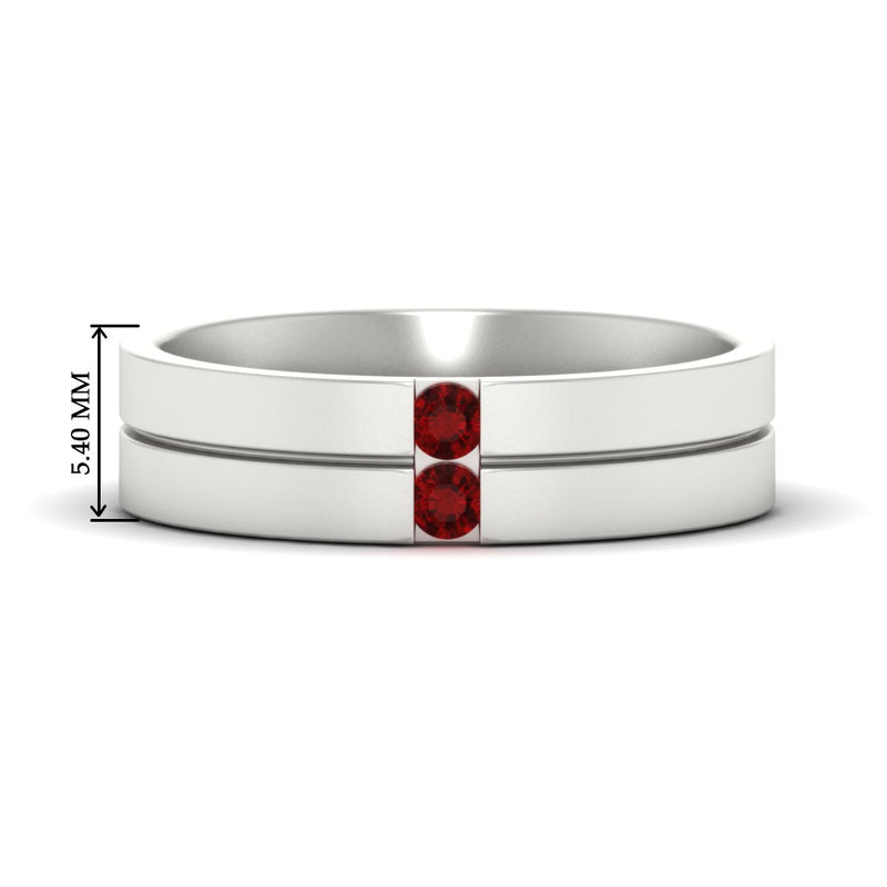 Men’s Two-Stone Channel-Set Diamond Band