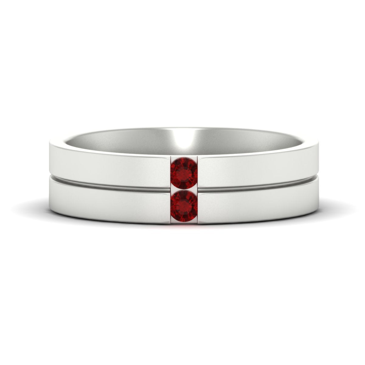 Men’s Two-Stone Channel-Set Diamond Band