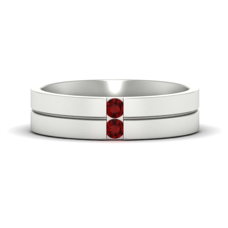 Men’s Two-Stone Channel-Set Diamond Band