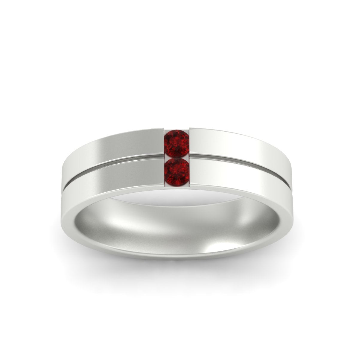 Men’s Two-Stone Channel-Set Diamond Band